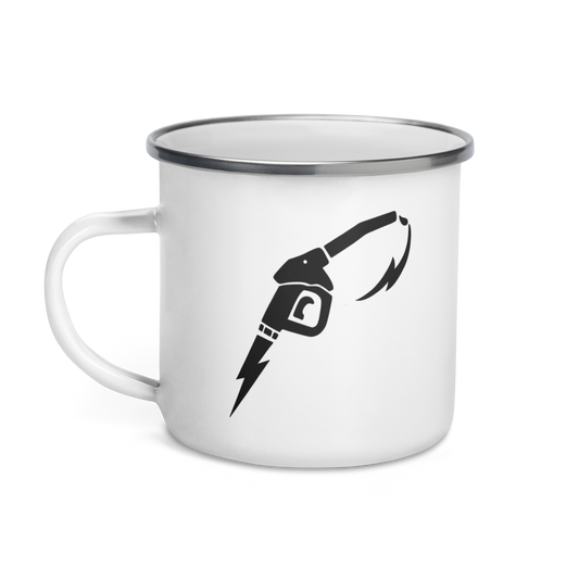 Gas Pump Enamel Mug